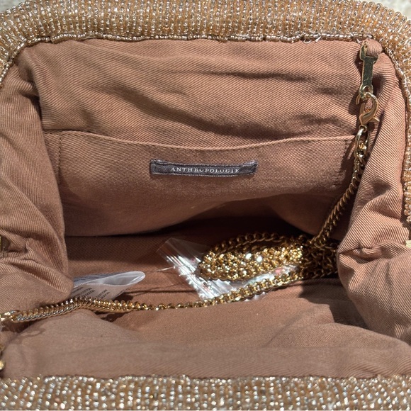 Anthropologie Beaded Wildflower Clutch